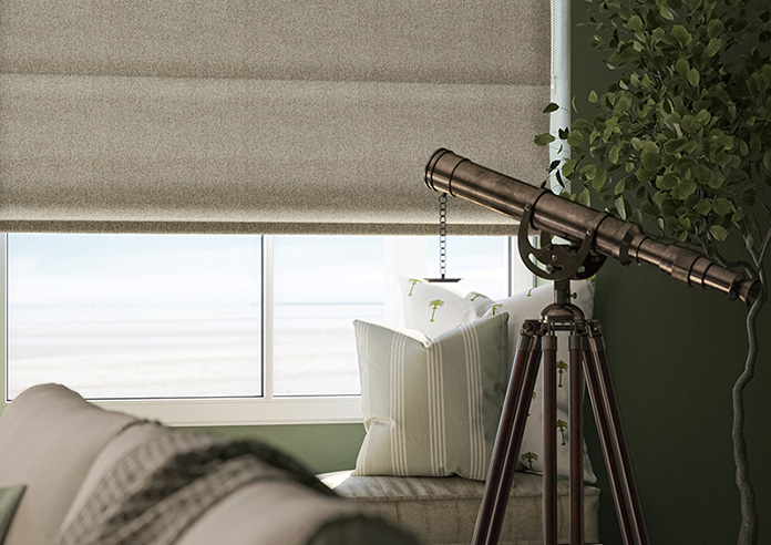 Roslin (Blackout), Hazelnut - Motorised Roman Blind - Image 5